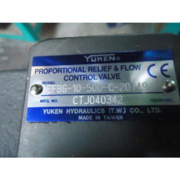 YUKEN, EFBG-10-500-C-20T49, PROPORTIONAL RELIEF Y FLOW CONTROL VALVE