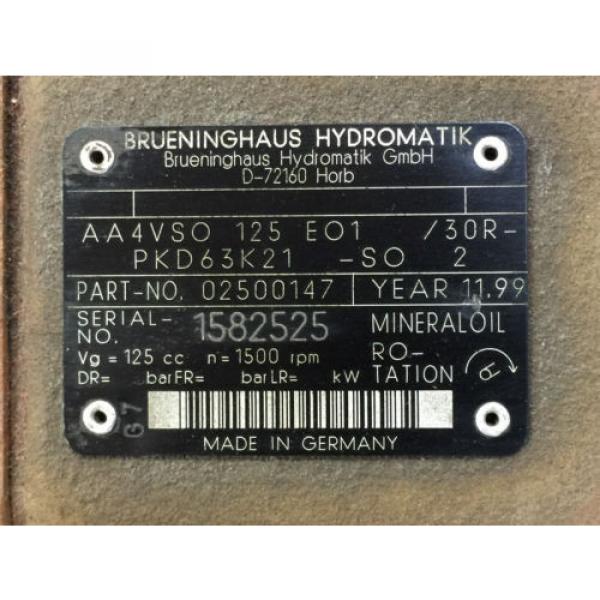 Brueninghaus Hydromatic (Bosch-Rexroth) AA4VSO125E01/30R Open-Loop Piston Pump #3 image